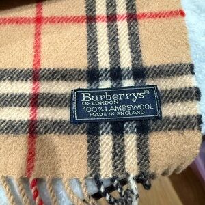 Burberrys Plaid Lambswool Scarf Vintage